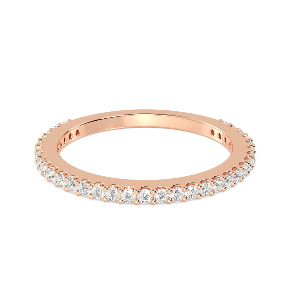 Rose Gold / Nayeli Prong Wedding Band