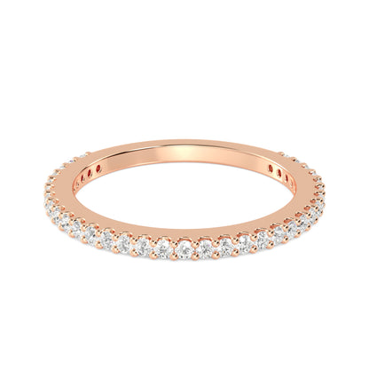 Rose Gold / Nayeli Prong Wedding Band