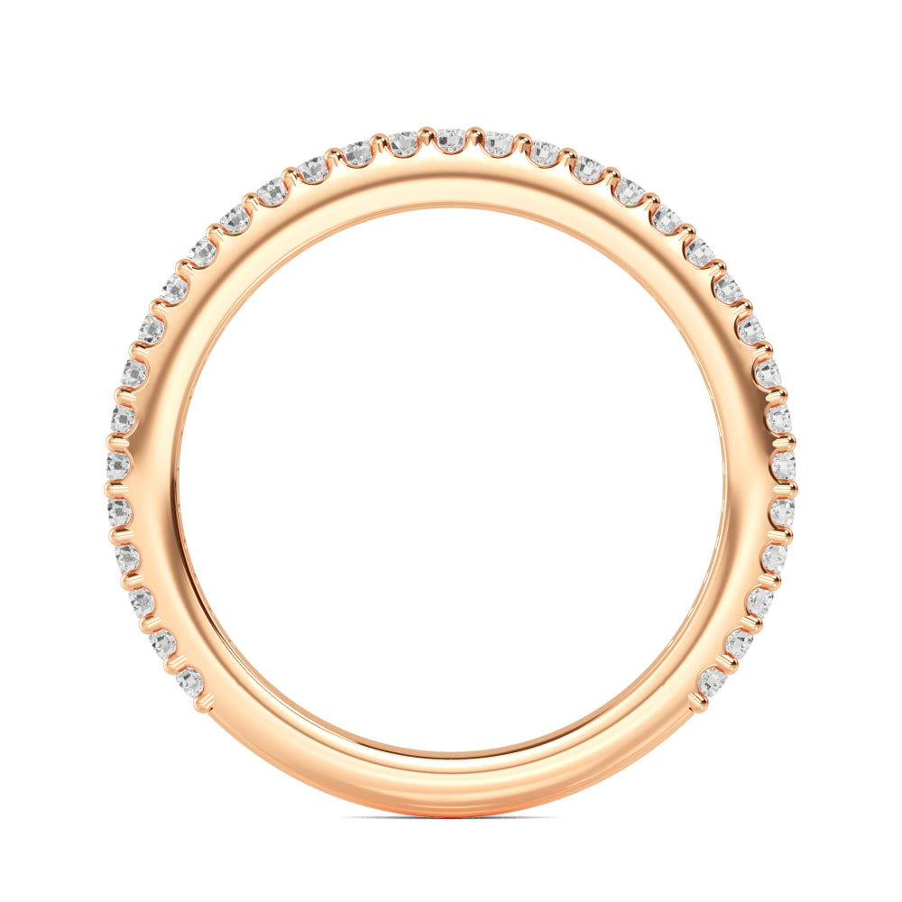 Rose Gold / Nayeli Prong Wedding Band