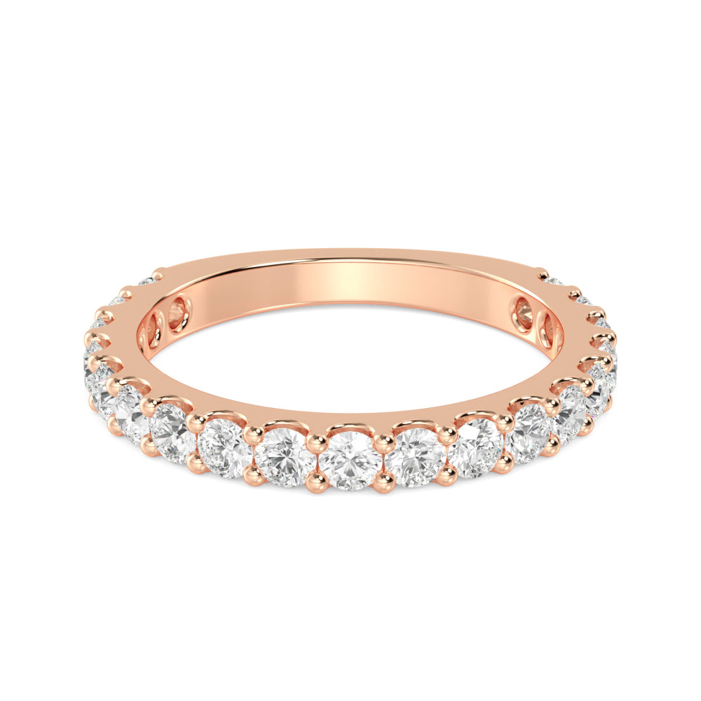 Rose Gold / Maira Prong Wedding Band