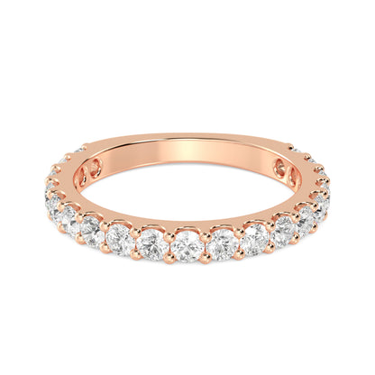 Rose Gold / Dilnaz Prong Wedding Band