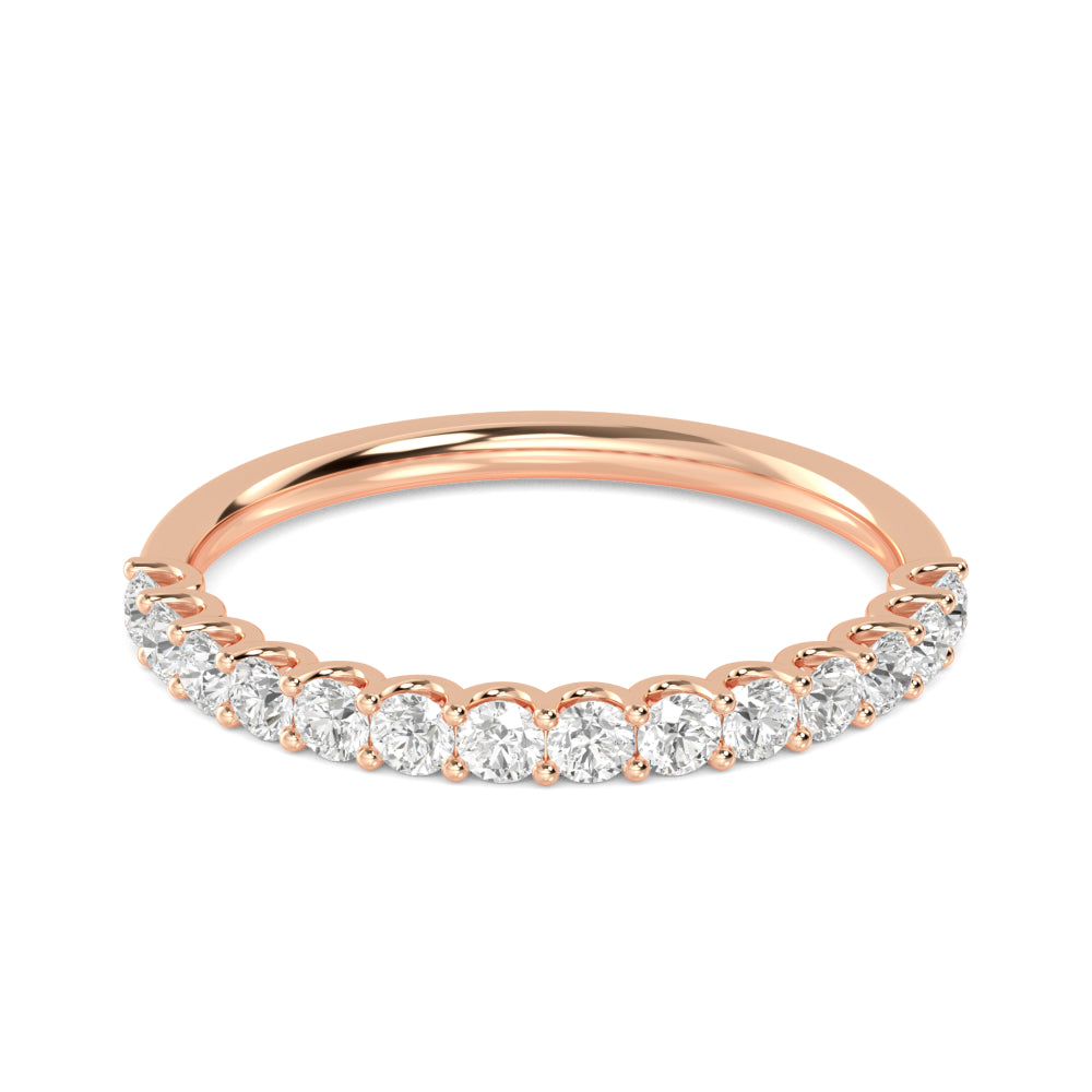 Rose Gold / Yusra Prong Wedding Band