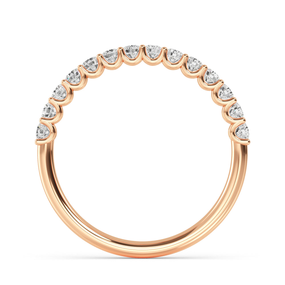 Rose Gold / Yusra Prong Wedding Band