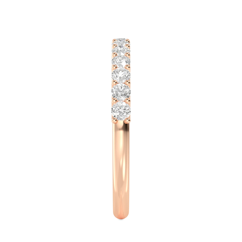 Rose Gold / Yusra Prong Wedding Band