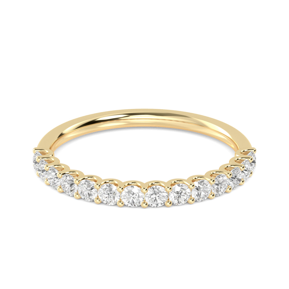 Yellow Gold / Yusra Prong Wedding Band
