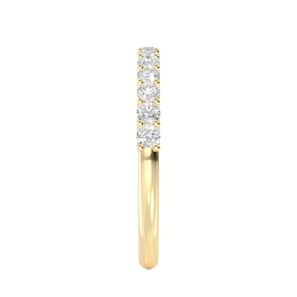 Yellow Gold / Yusra Prong Wedding Band