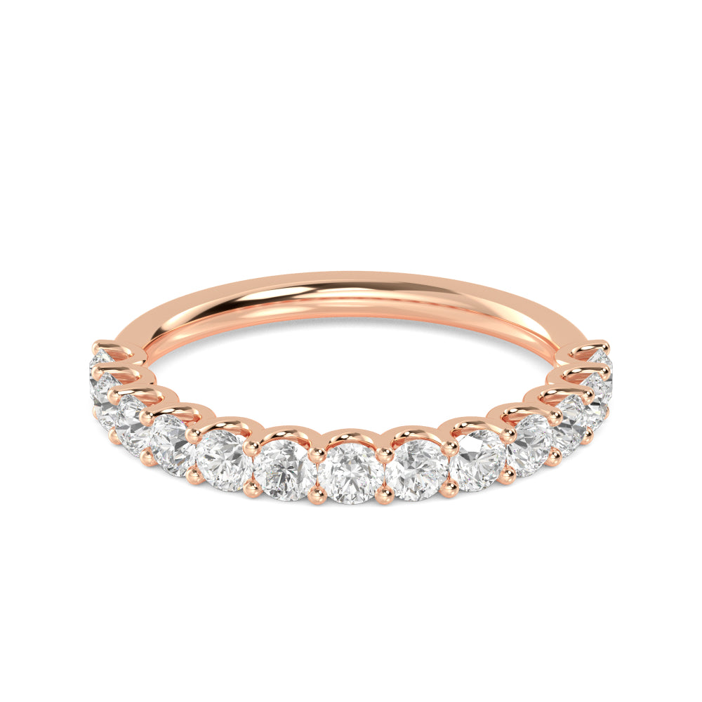 Rose Gold / Anika Prong Wedding Band