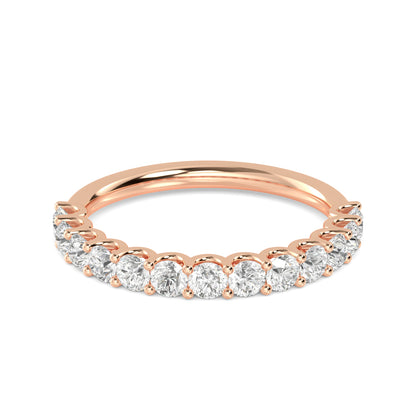 Rose Gold / Anika Prong Wedding Band