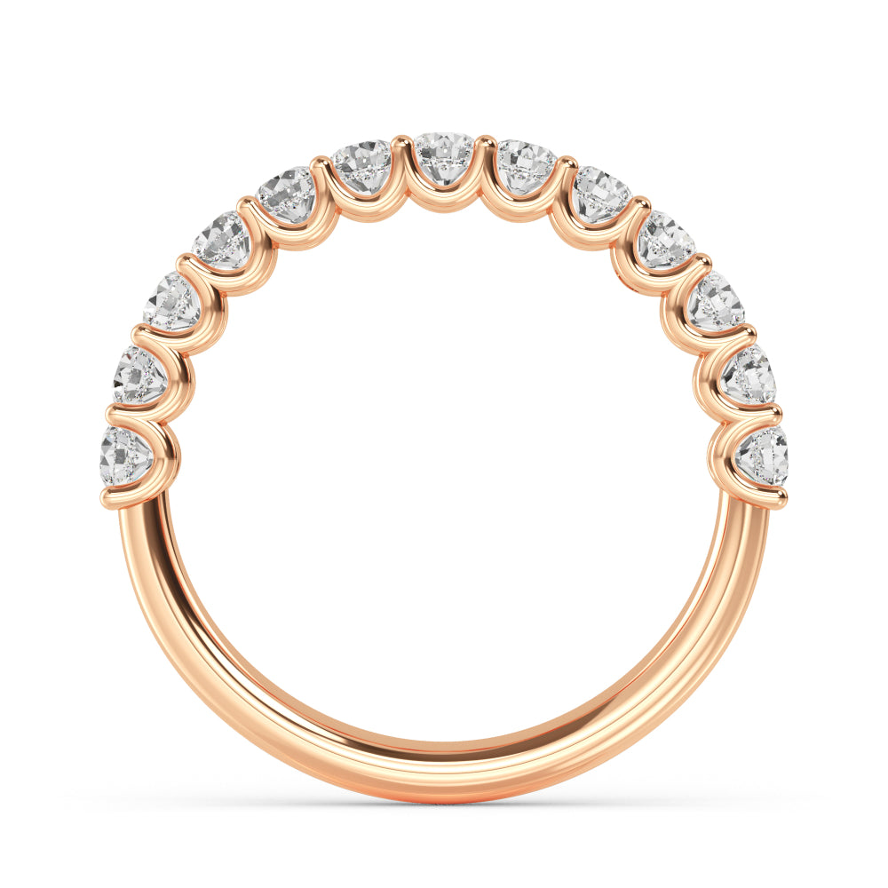 Rose Gold / Anika Prong Wedding Band
