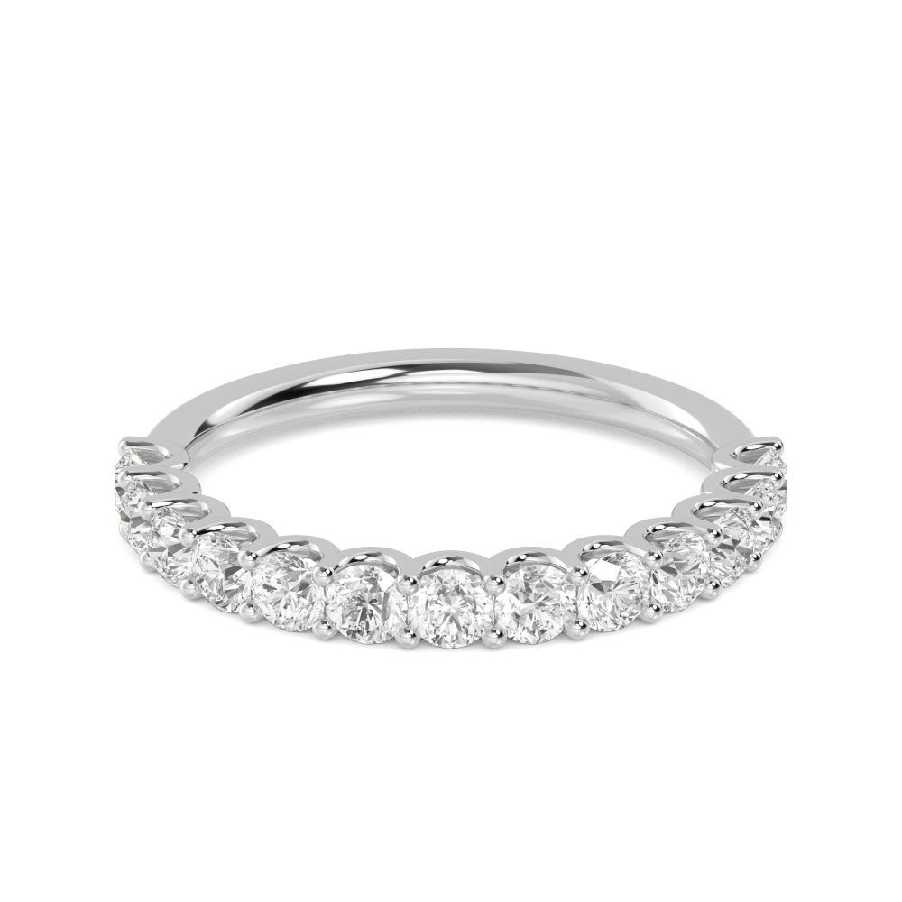 White Gold / Anika Prong Wedding Band