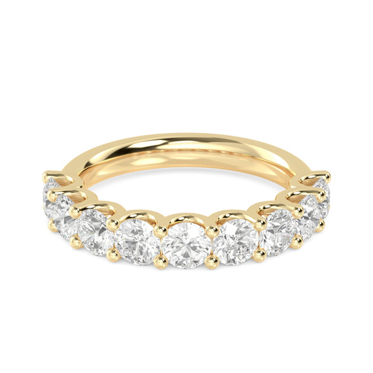 Yellow Gold / Gaia Prong Wedding Band