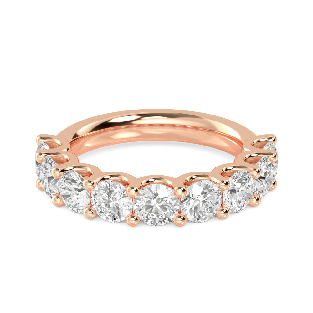Rose Gold / Amal Prong Wedding Band