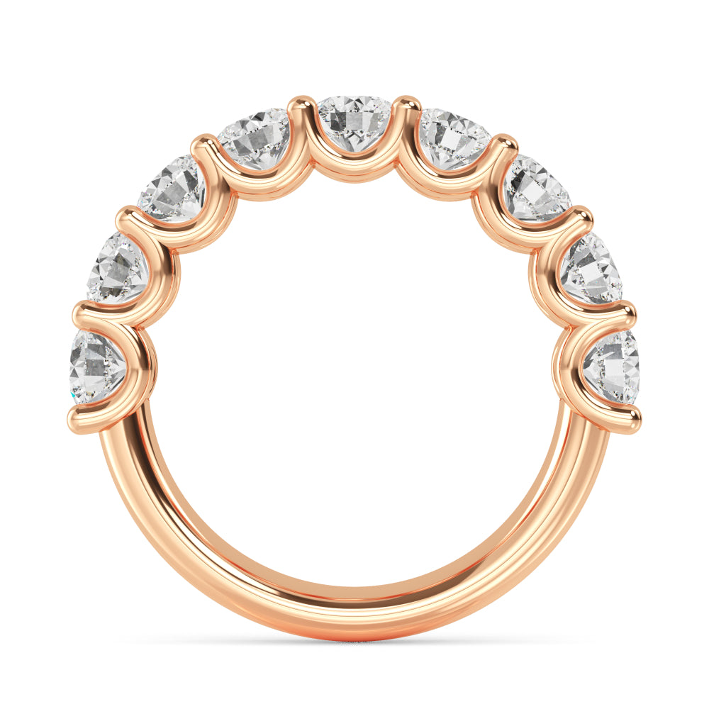 Rose Gold / Amal Prong Wedding Band