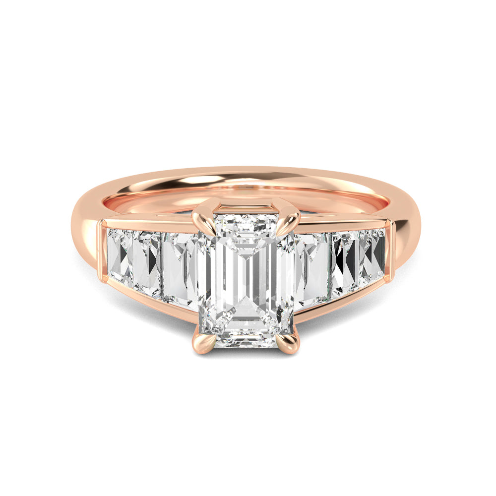 Rose Gold / Zuri Seven Stone Wedding Band