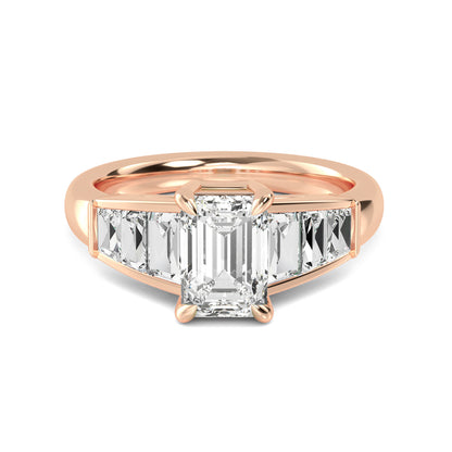 Rose Gold / Zuri Seven Stone Wedding Band