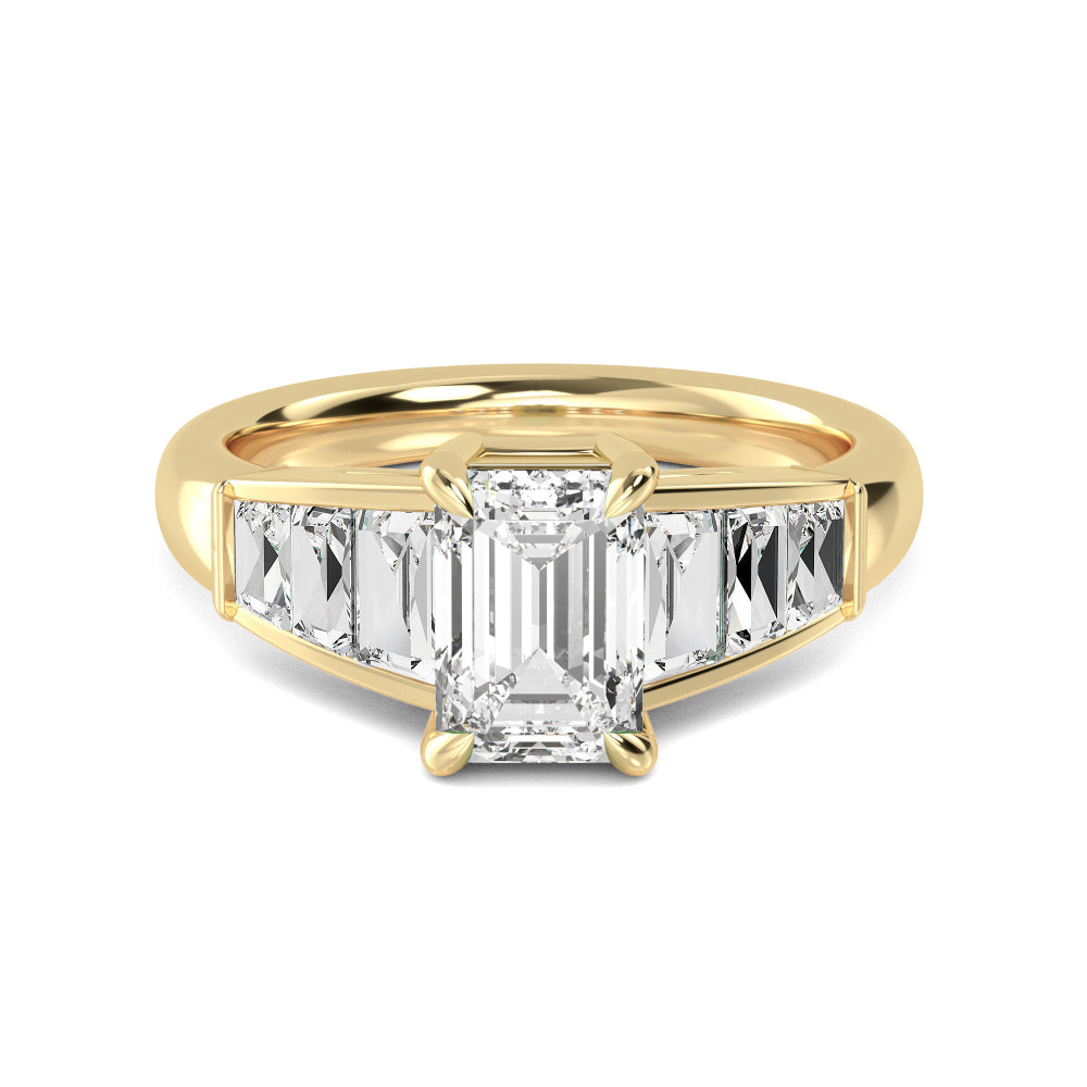 Yellow Gold / Zuri Seven Stone Wedding Band