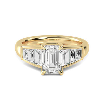 Yellow Gold / Zuri Seven Stone Wedding Band
