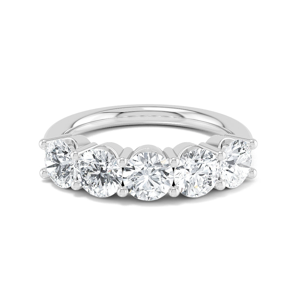 White Gold / Sloane Five Stone Wedding Band