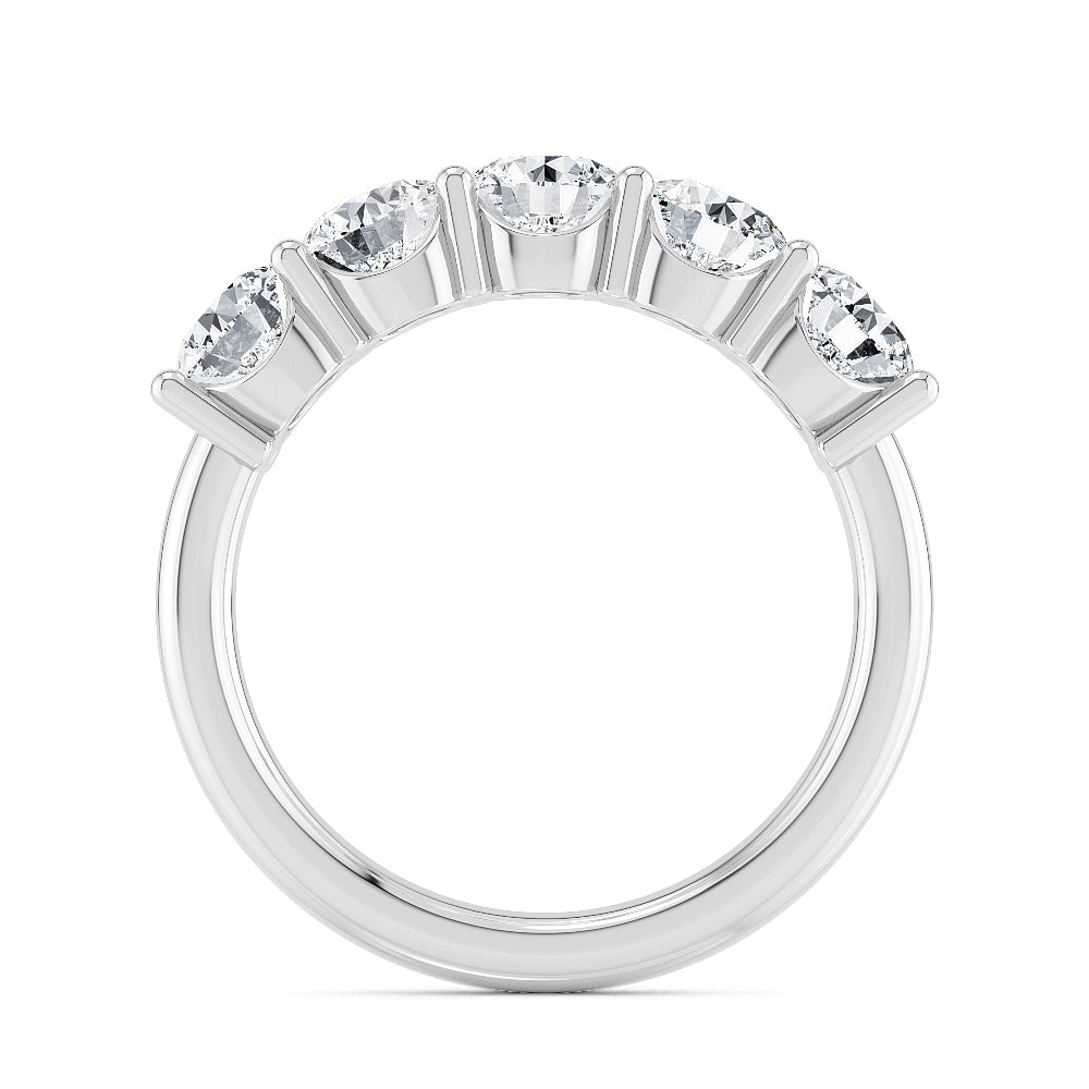 White Gold / Sloane Five Stone Wedding Band