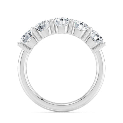 White Gold / Sloane Five Stone Wedding Band