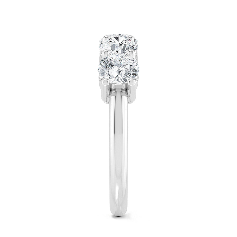 White Gold / Sloane Five Stone Wedding Band
