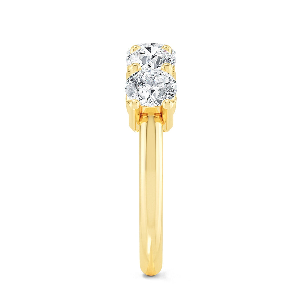Yellow Gold / Sloane Five Stone Wedding Band