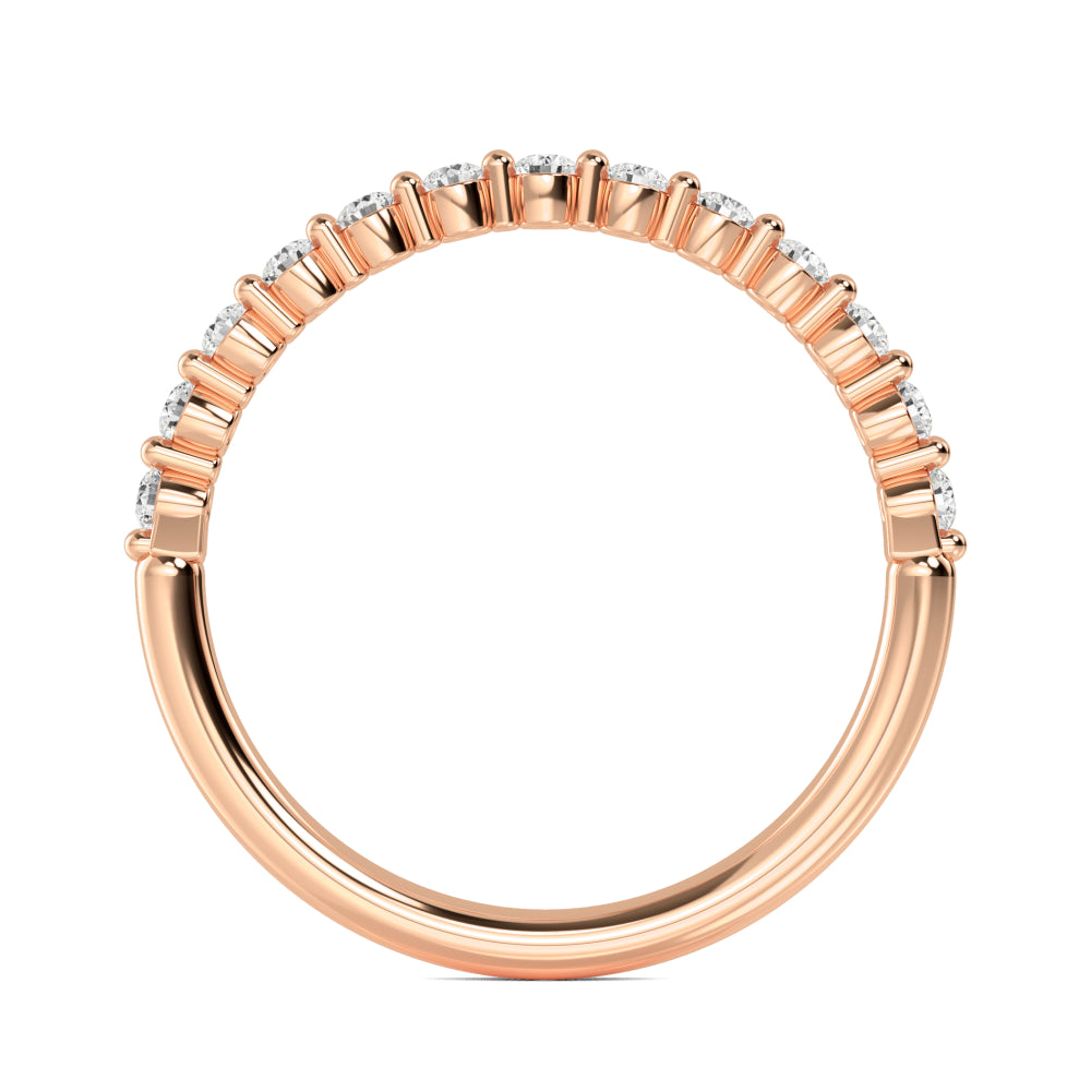 Rose Gold / Nazia Prong Wedding Band