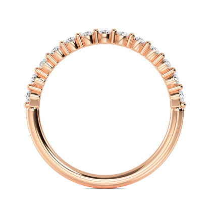 Rose Gold / Nazia Prong Wedding Band