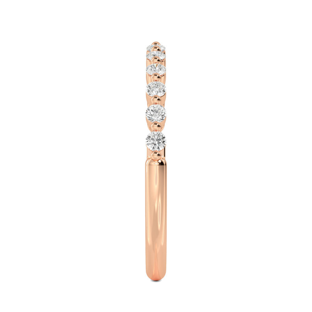 Rose Gold / Nazia Prong Wedding Band