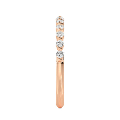 Rose Gold / Nazia Prong Wedding Band