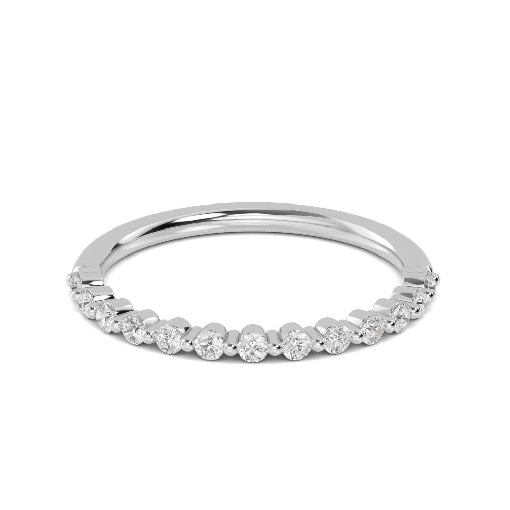 White Gold / Nazia Prong Wedding Band