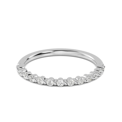 White Gold / Nazia Prong Wedding Band