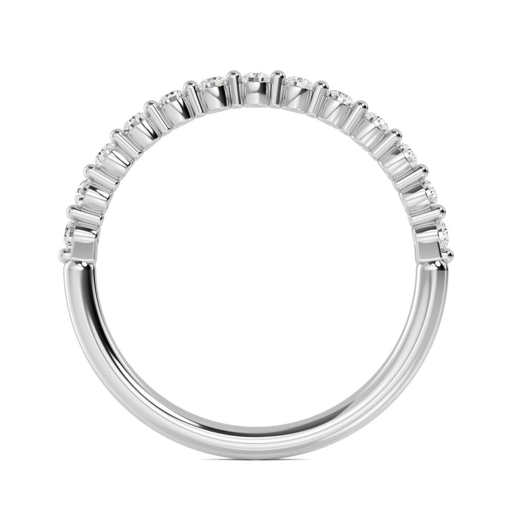 White Gold / Nazia Prong Wedding Band
