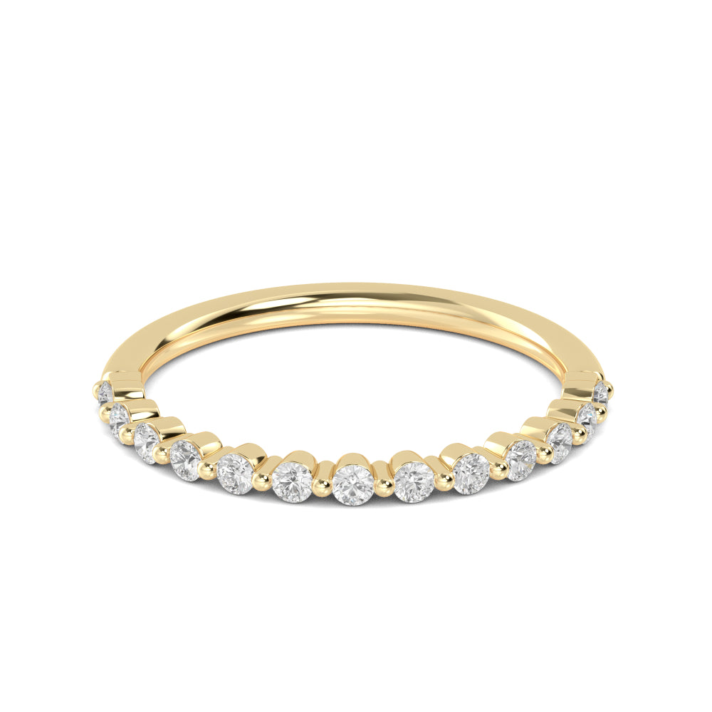 Yellow Gold / Nazia Prong Wedding Band