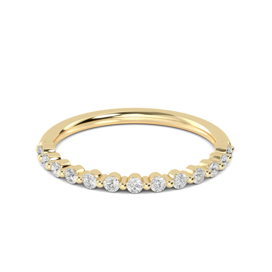 Yellow Gold / Nazia Prong Wedding Band
