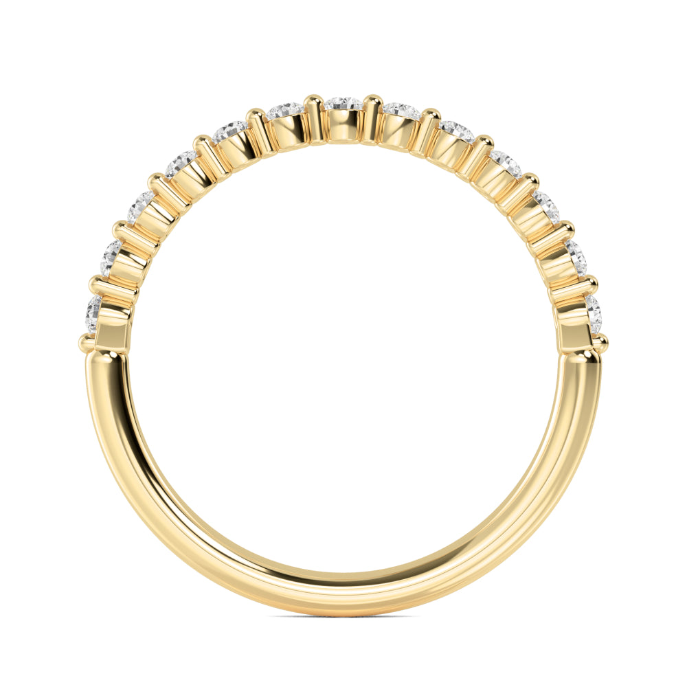 Yellow Gold / Nazia Prong Wedding Band