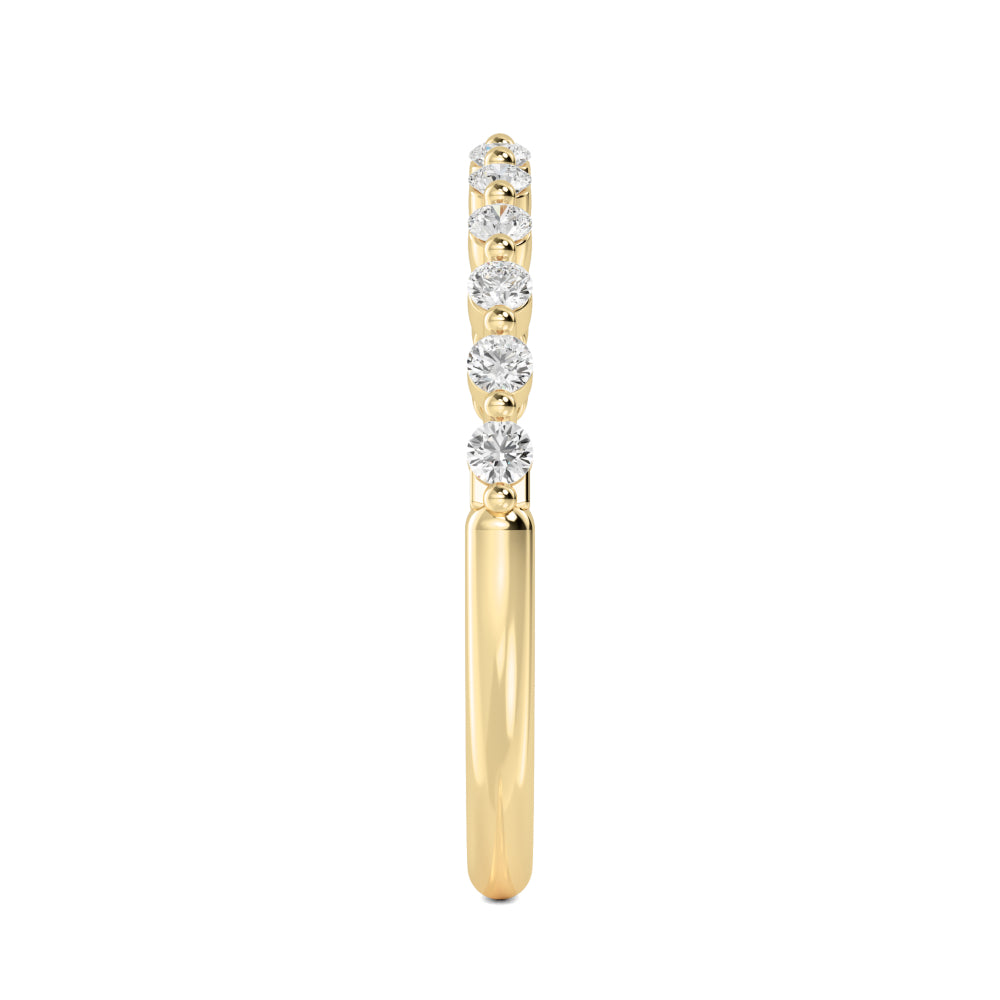 Yellow Gold / Nazia Prong Wedding Band