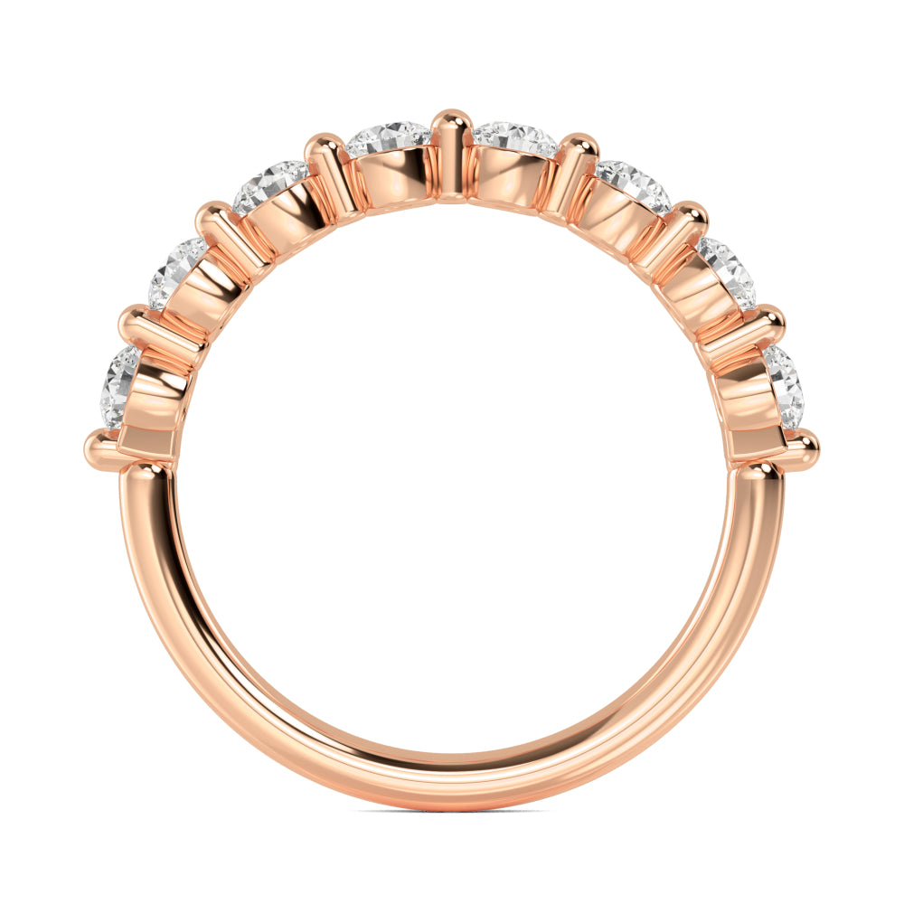 Rose Gold / Aurelia Prong Wedding Band