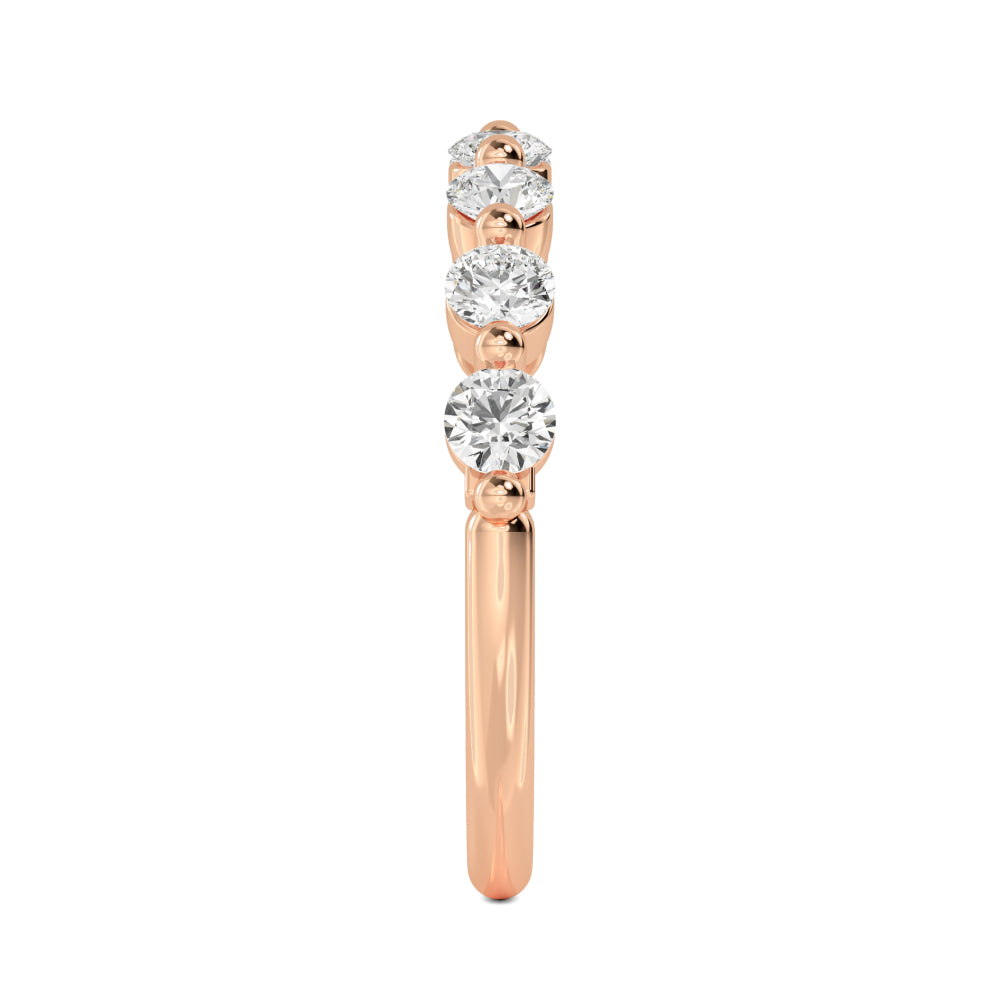 Rose Gold / Aurelia Prong Wedding Band
