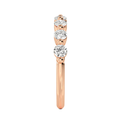 Rose Gold / Aurelia Prong Wedding Band