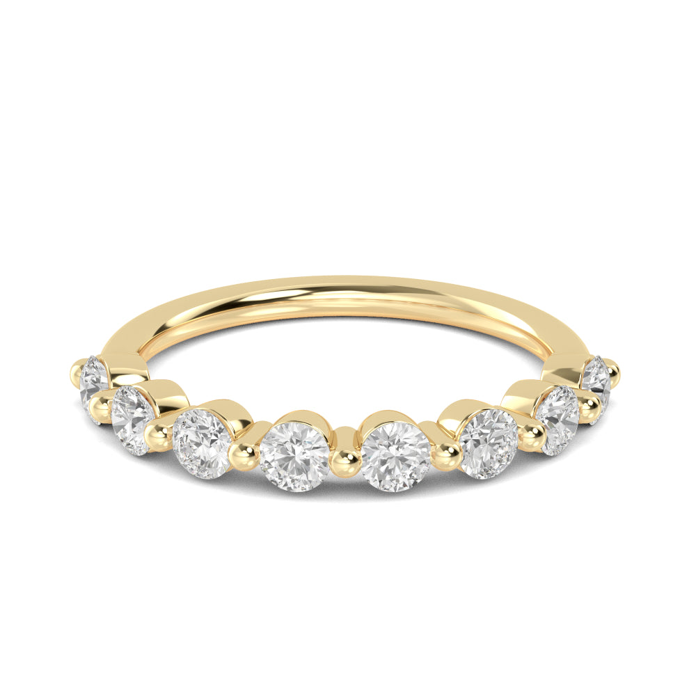 Yellow Gold / Aurelia Prong Wedding Band