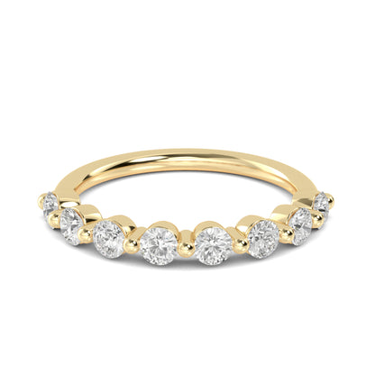 Yellow Gold / Aurelia Prong Wedding Band