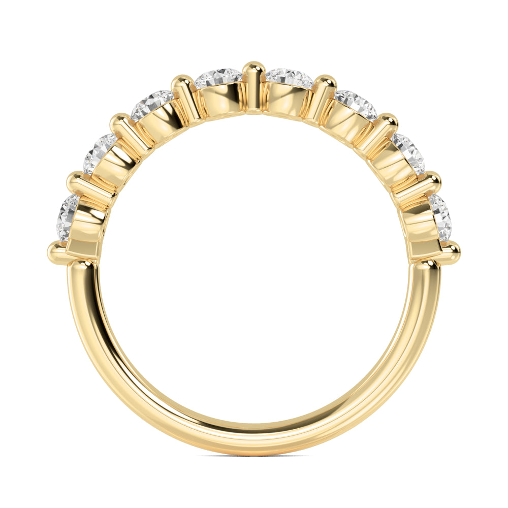 Yellow Gold / Aurelia Prong Wedding Band