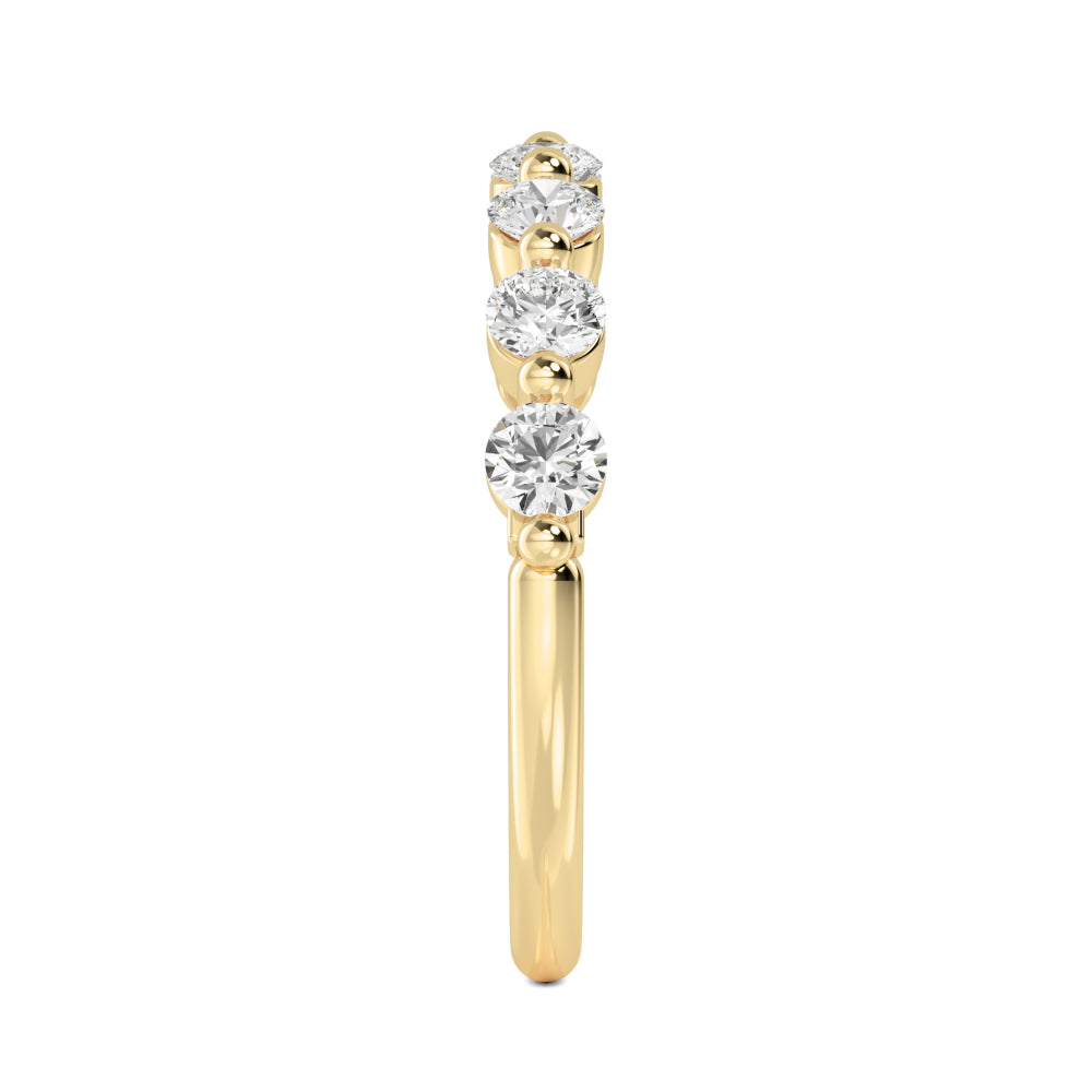 Yellow Gold / Aurelia Prong Wedding Band