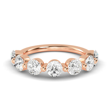 Rose Gold / Amani Prong Wedding Band