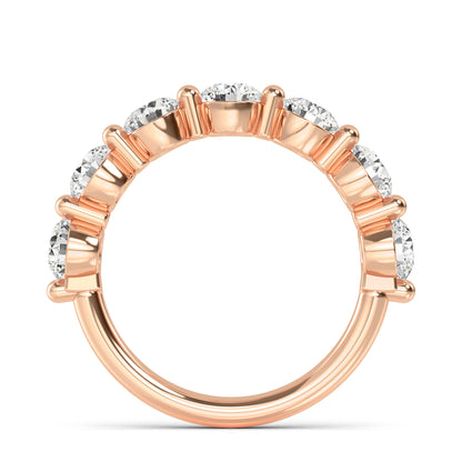 Rose Gold / Amani Prong Wedding Band