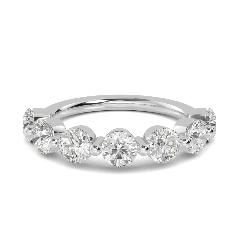 White Gold / Amani Prong Wedding Band