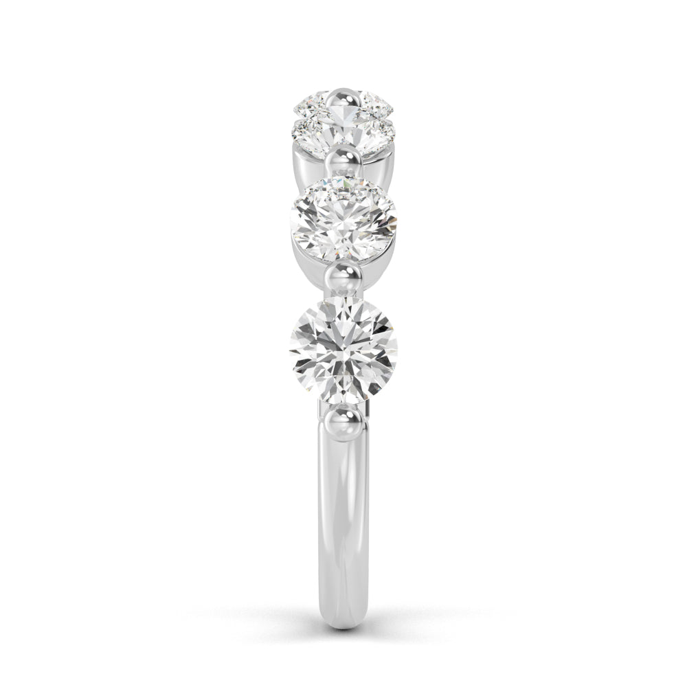 White Gold / Amani Prong Wedding Band