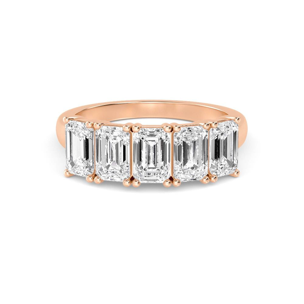 Rose Gold / Afsana Diamond Wedding Band