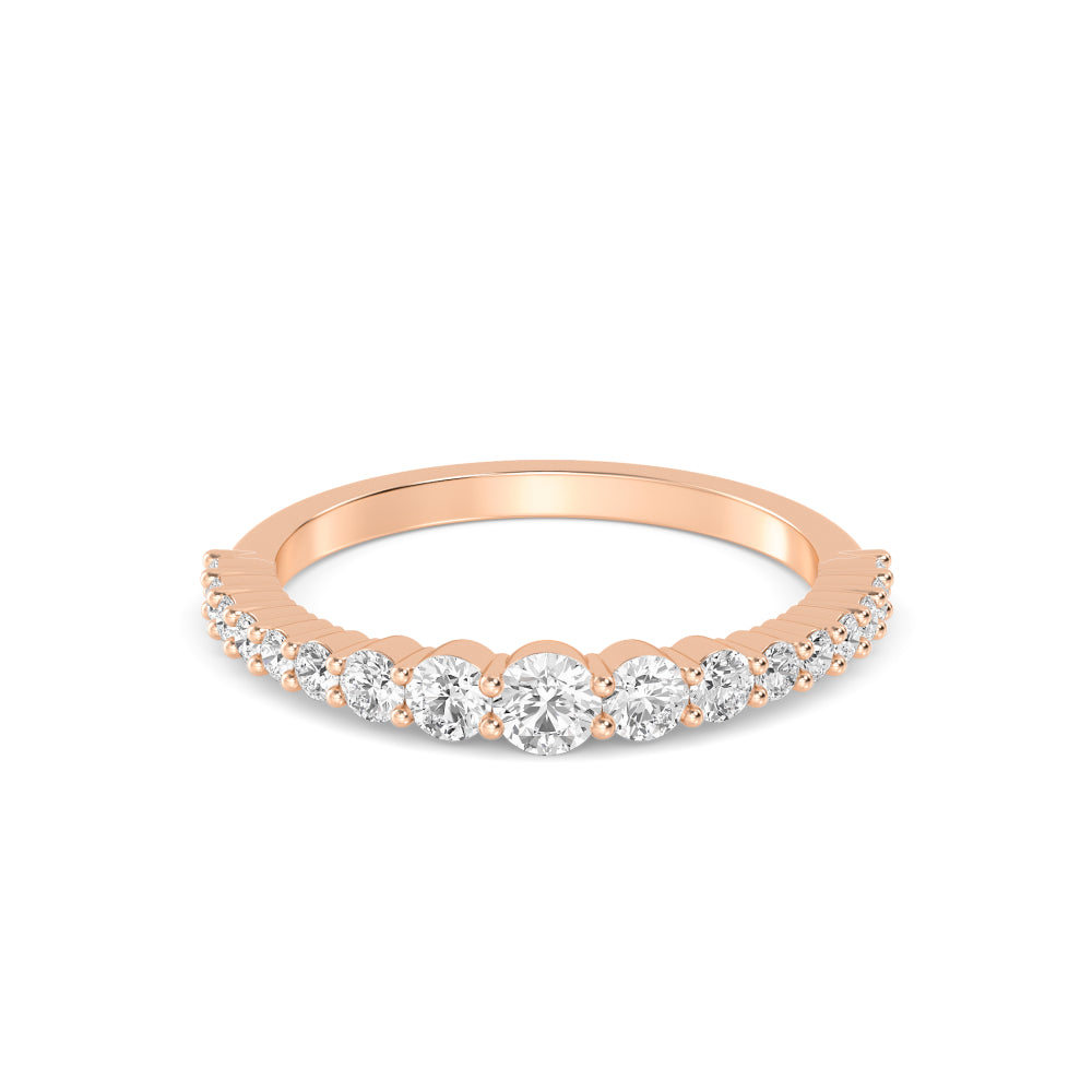 Rose Gold / Rumi Diamond Wedding Band